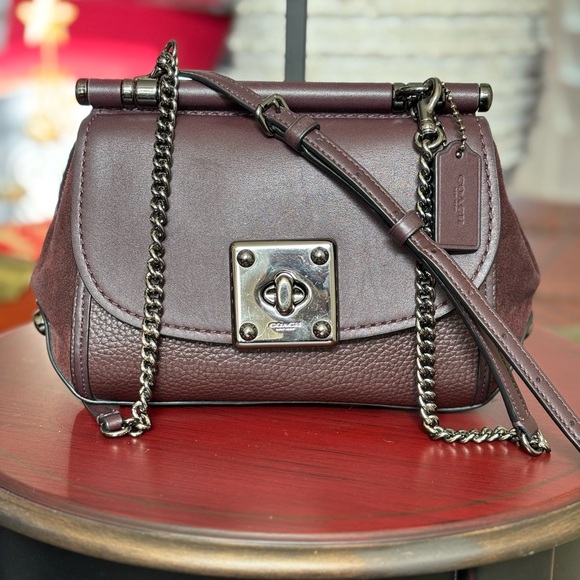 Coach Handbags - COACH Drifter Crossbody/Shoulder Bag in Oxblood Leather and Suede